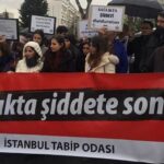 İstanbul’da doktora saldırı protesto edildi