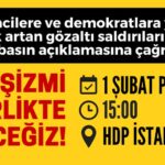 İstanbul’da gözaltılara ilişkin basın açıklamasına çağrı