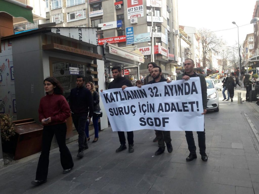 Suruç eylemine saldıran polis 6 kişiyi gözaltına aldı