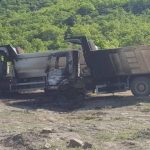 Dersim’de 4 kamyon ateşe verildi