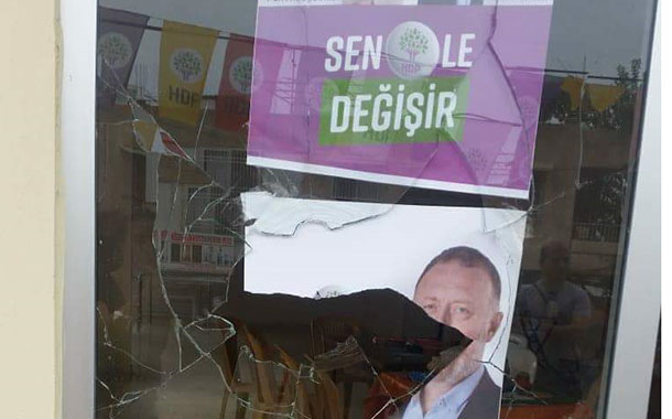 hatay hdp secim burosuna saldiri manset 30mayis2018 2