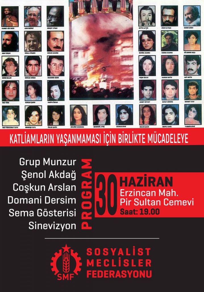 SMF,Kartal’da 2 Temmuz anma etkinlikleri gerçekleştirecek