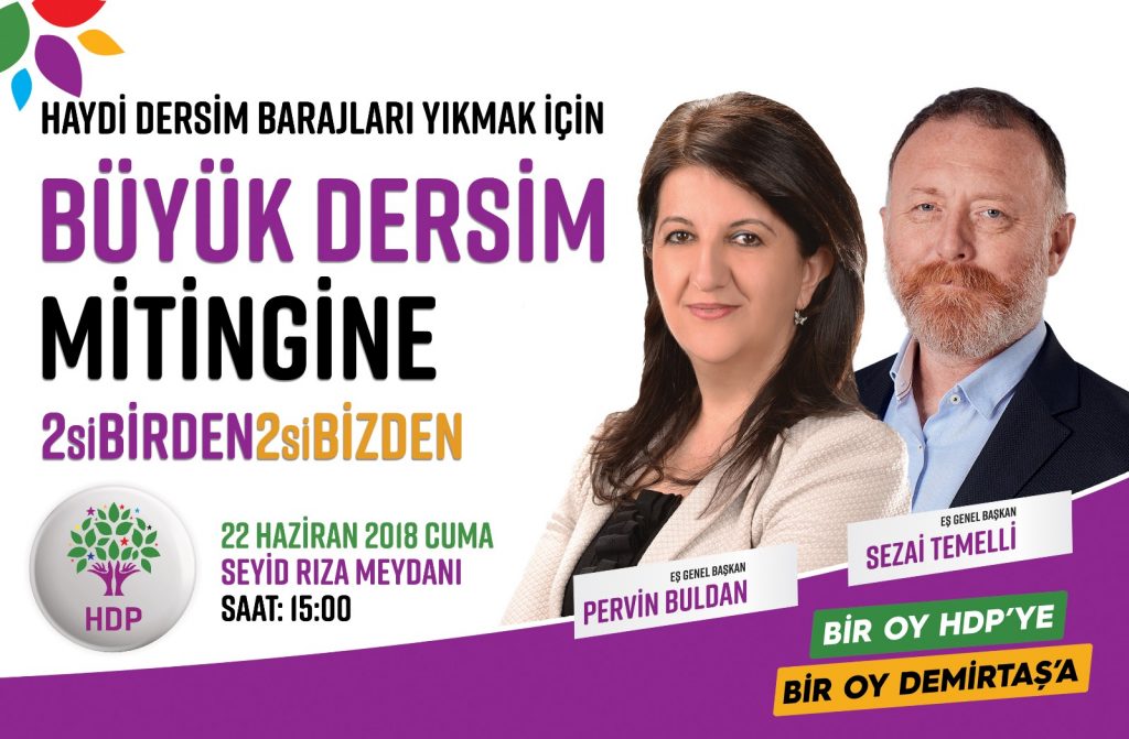 HDP’den Dersim mitingine çağrı