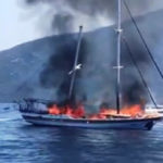 HBDH Milisleri, Bodrum’daki lüks sürat botunun yakılmasını üstlendi