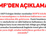 SMF’den açıklama: Tayin Edici Olan Meşruluktur, Kayyumları Tanımıyoruz!