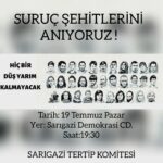 İstanbul Sarıgazi’de Suruç Katliamı anması yapılacak