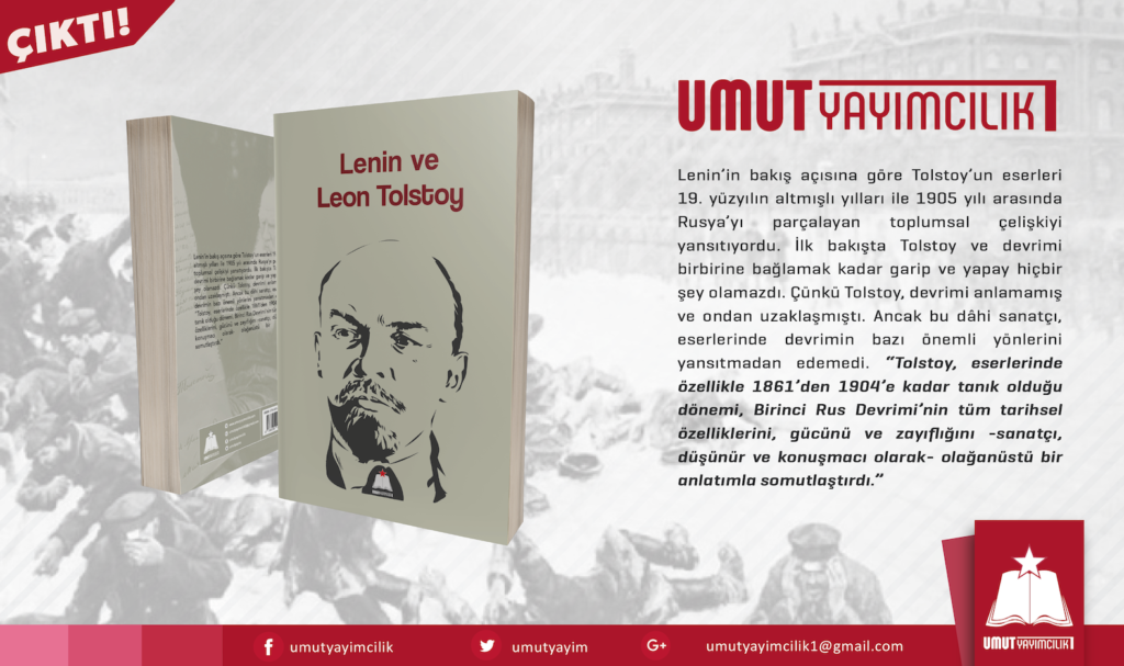 Lenin ve Leon Tolstoy isimli çeviri kitap Umut Yayımcılıktan çıktı
