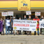 PTT emekçileri sürgünleri protesto etti
