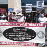 İşten atılan Cargill işçileri Assan Gıda önünde eylem yaptı
