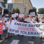 Sağlık emekçilerinden şiddete karşı eylem: Emeğe saygı, şiddete sıfır tolerans