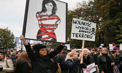‘Black Protest’ against plans of new abortion ban law in Warsaw