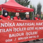 DİSK’te örgütlendikleri için işten atılan işçiler direniş çadırı kurdu