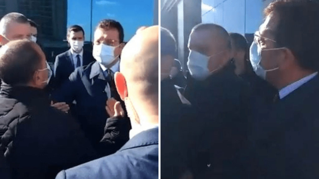 İmamoğlu protesto eden taksicileri azarladı