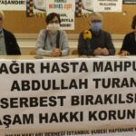 İHD İstanbul Şubesi Hapishaneler Komisyonu, Ağır hasta tutuklu Abdullah Turan için basın toplantısı düzenledi