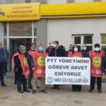 PTT emekçileri koşulların düzeltilmesi için açıklama yaptı