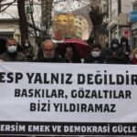 Dersim’de ESP’ye yönelik polis baskınları protesto edildi