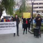 MKÜ öğrencileri: Üniversiteden külliye, kayyumdan rektör olmaz!