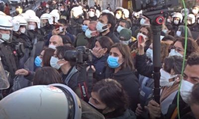 kadikoydeki bogazici eyleminde gozaltina alinan 61 kisi adliyeye sevk edildi