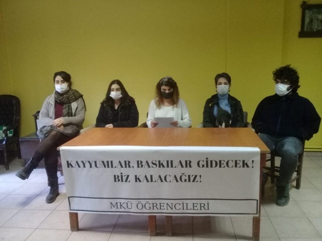 MKÜ öğrencileri: Kayyumlar baskılar gidecek, biz kalacağız