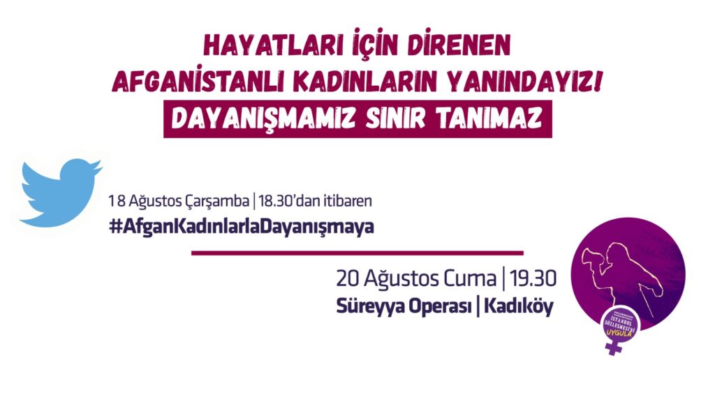 Kadınlardan Afganistanlı kadınlar için dayanışma eylemine çağrı