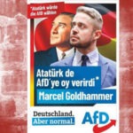 Alman faşist parti AfD’den Atatürk afişli seçim çalışması