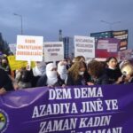 Diyarbakır’da bir araya gelen yüzlerce kadın polis engeline rağmen yürüdü