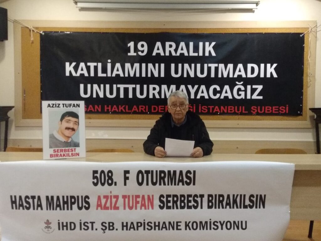 F Oturumu: Ağır hasta tutsak Aziz Tufan serbest bırakılsın