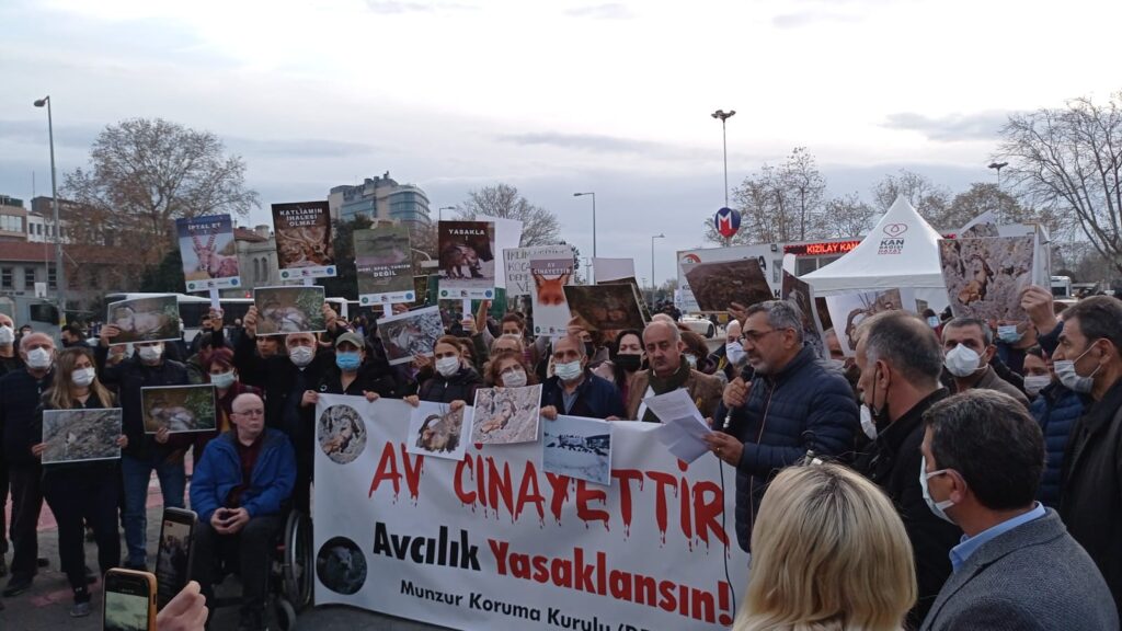 ‘Av turizmi’ Kadıköy’de protesto edildi