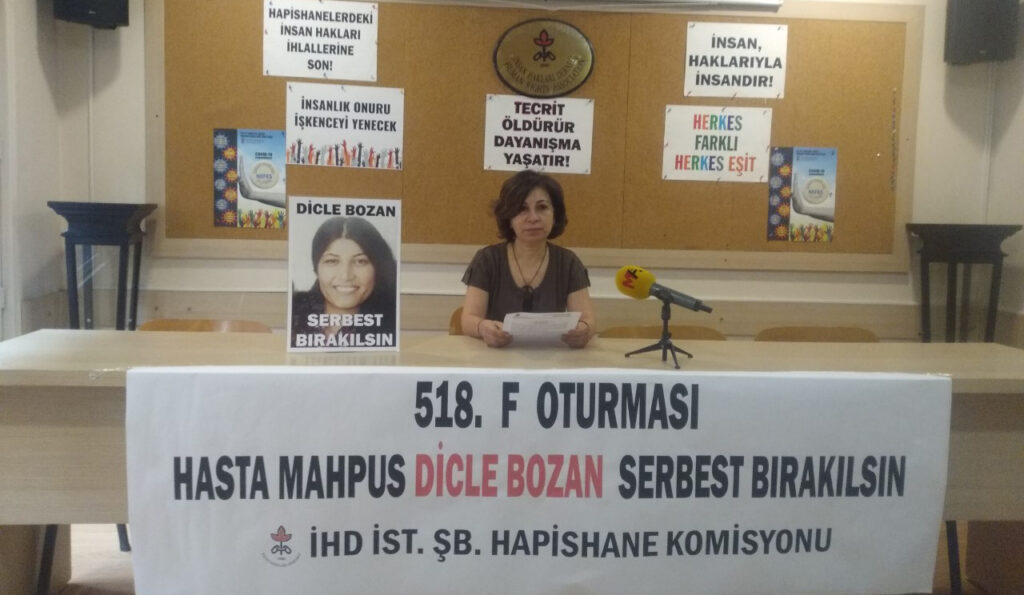 Kayseri Bünyan 2 Nolu T Tipi Kapalı Hapishanesi’nde ölüme terk edilen hasta tutsak Dicle Bozan’ın durumuna dikkat çekildi