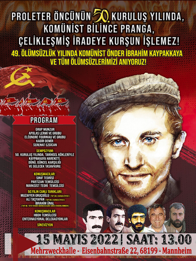 Komünist önder İbrahim Kaypakkaya katledilişinin 49’uncu yılında Almanya’da anılacak