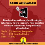 YDAB’tan basın açıklamasına çağrı: Hapishanelerde artan saldırılara karşı sesimizi yükseltelim