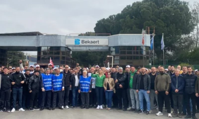 isciler uretimi durdurdu bekaert iscileri grevde