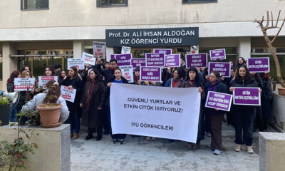 itüde taciz protesto edildi