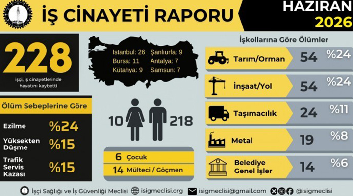 İSİG Meclisi iş cinayeti raporunu açıkladı